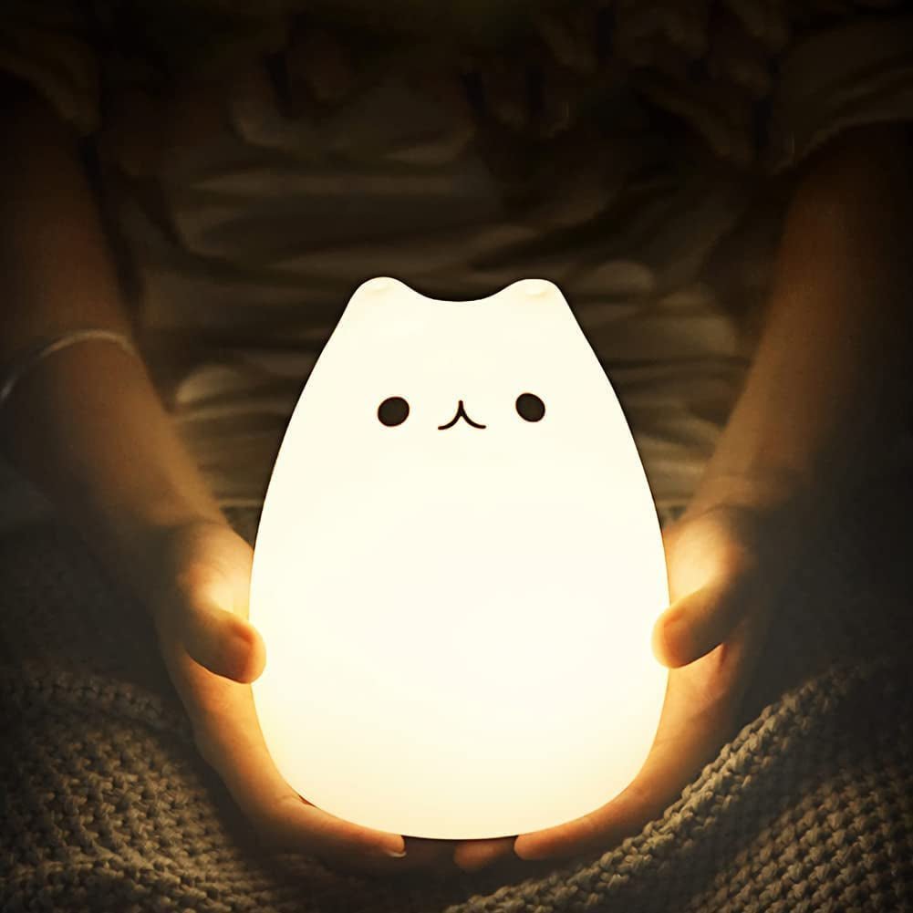 NeoJoy Cat Lamp: Rechargeable Silicone Night Light with Remote Control - Noble Selected Goods & Co.